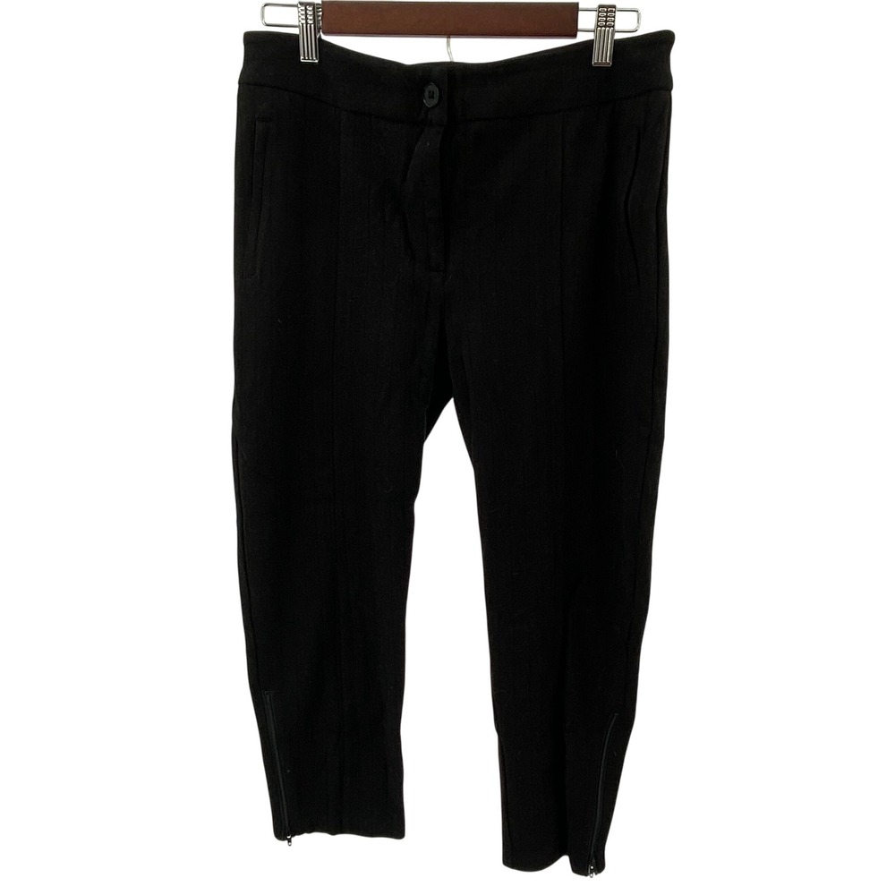 BetaBrand Pants Women's Large Black Dress Pants Petite‎ Cropped Ankle Zip Yoga